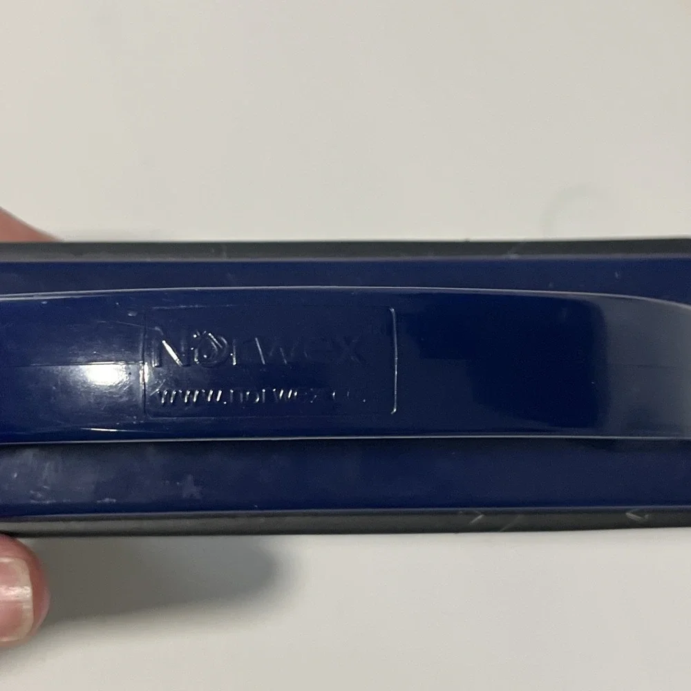 Norwex Rubber Brush Cleaning Scrub Furniture Pet Hair 357010 Blue Ergonomic